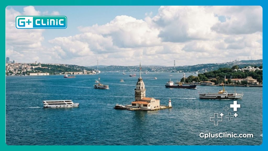Vista de la Torre de la Doncella en Estambul para turismo médico.