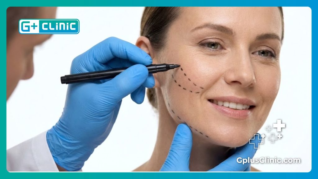 Marquage chirurgical précis sur le visage pour éviter les risques opératoires
