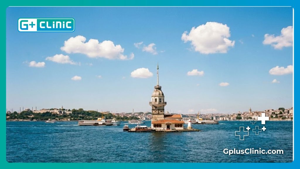 منظر برج الفتاة في مضيق البوسفور اسطنبول وجهة السياحة العلاجية