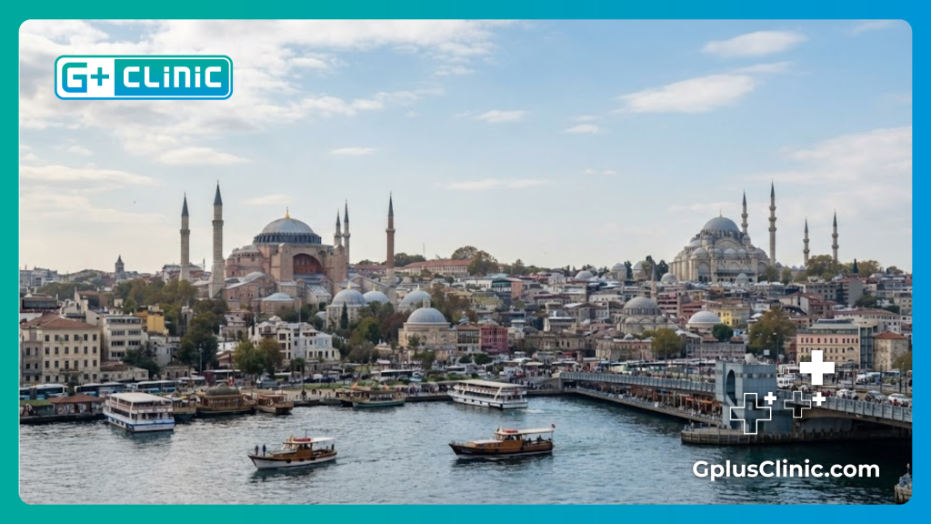 Vue d'Istanbul accueillant les patients pour l'otoplastie.