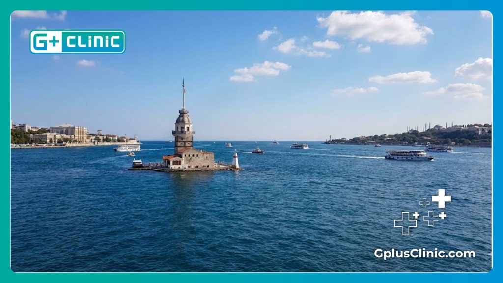 Iconic Maiden's Tower view for medical tourists seeking Tummy Tuck in Turkey