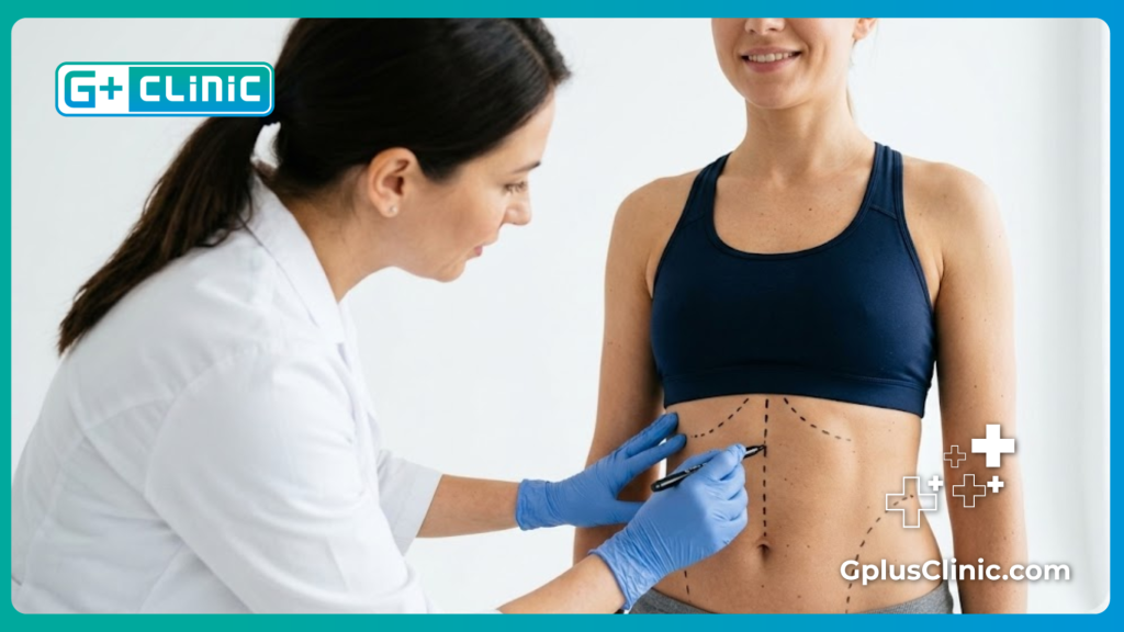 Traçage chirurgical précis sur la peau du patient avant l'intervention