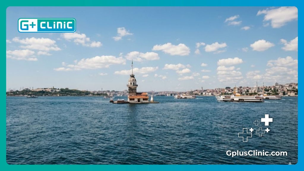 Welcoming doctor in Istanbul with the beautiful Bosphorus in the background