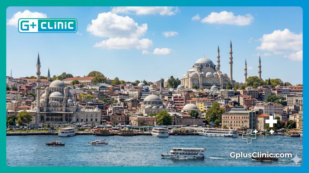 Panoramic view of the Istanbul skyline and the Golden Horn.