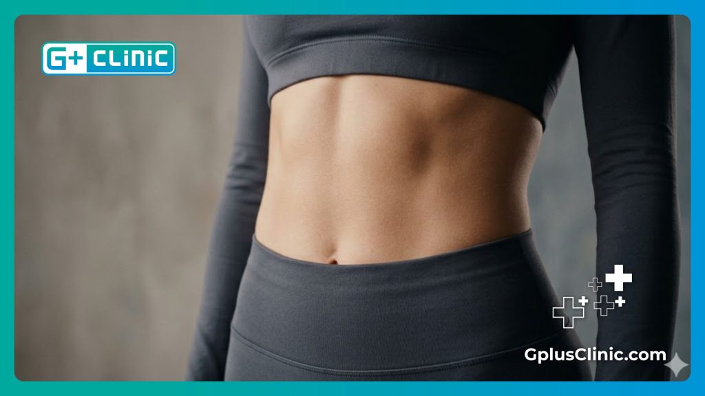 نتائج مثالية ومذهلة لقوام مشدود بعد عملية نحت الجسم.