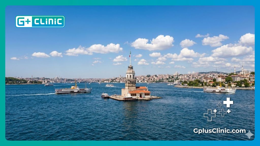 Beautiful daytime view of the Bosphorus in Istanbul for medical tourists