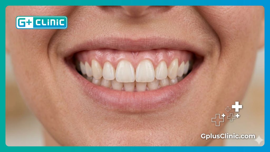 Идеальный эстетический результат лечения десен, безупречная и здоровая улыбка.