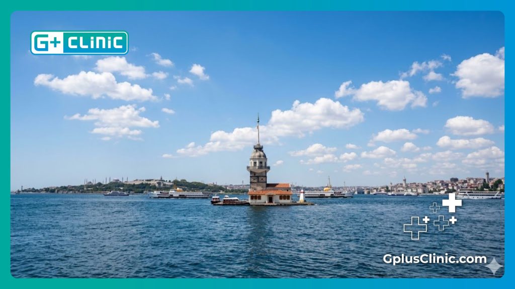 Paysage emblématique du Bosphore à Istanbul accueillant les patients pour des soins dentaires de qualité