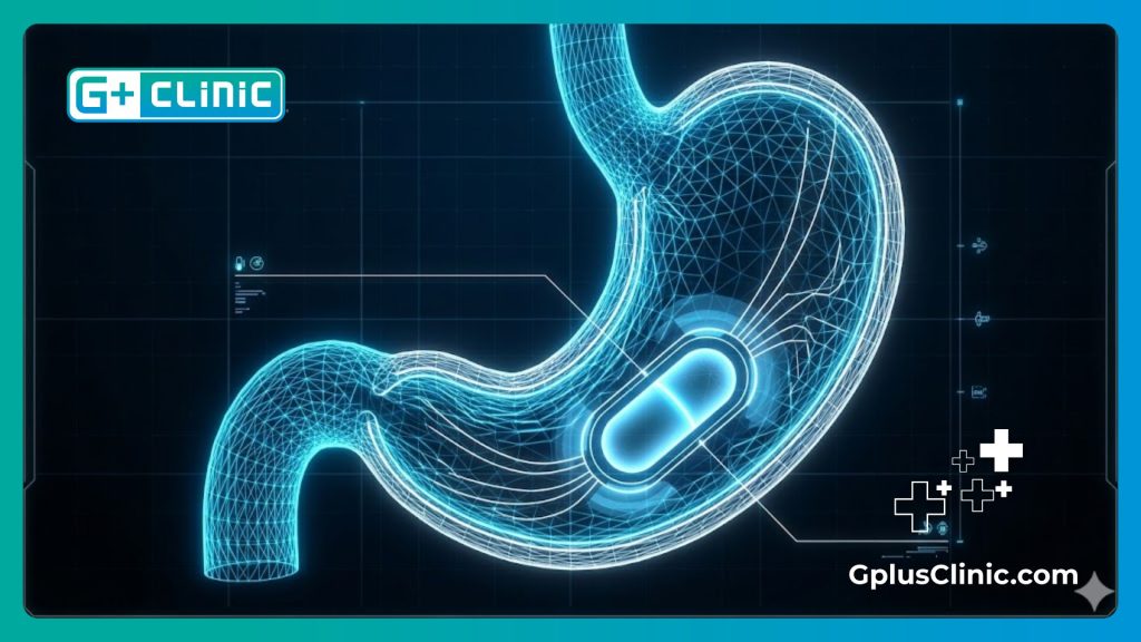 Escáner digital avanzado de la zona gástrica y la cápsula