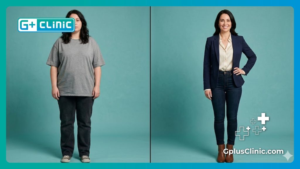 Transformation avant et après une chirurgie de l'obésité