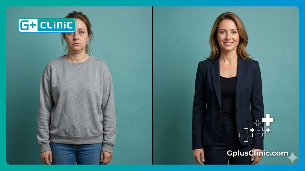 Scan digital avant et après l'affinement du profil