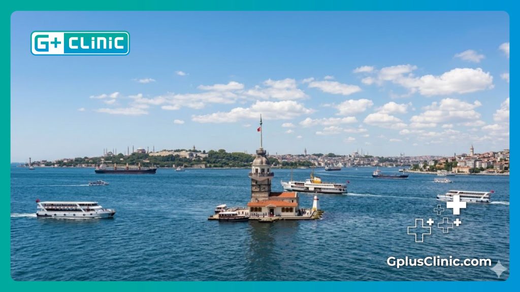 Vue de la Tour de Léandre à Istanbul pour le tourisme médical