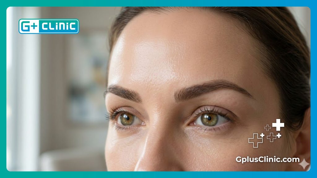 Résultat esthétique parfait et naturel après un lifting des sourcils