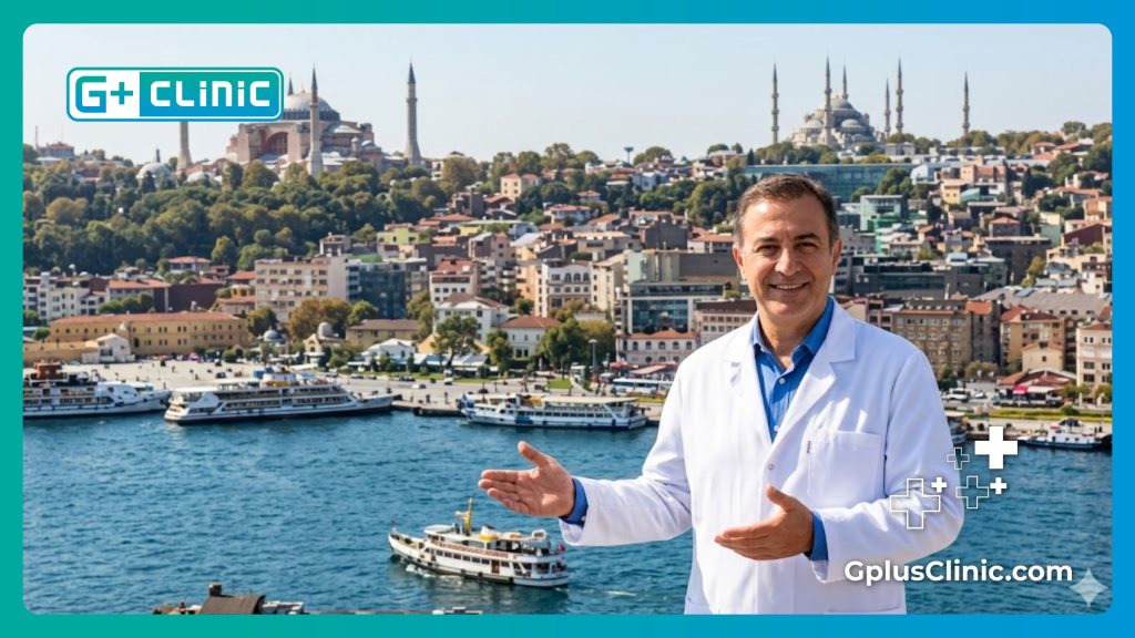 Friendly doctor welcoming a patient to Istanbul for their treatment