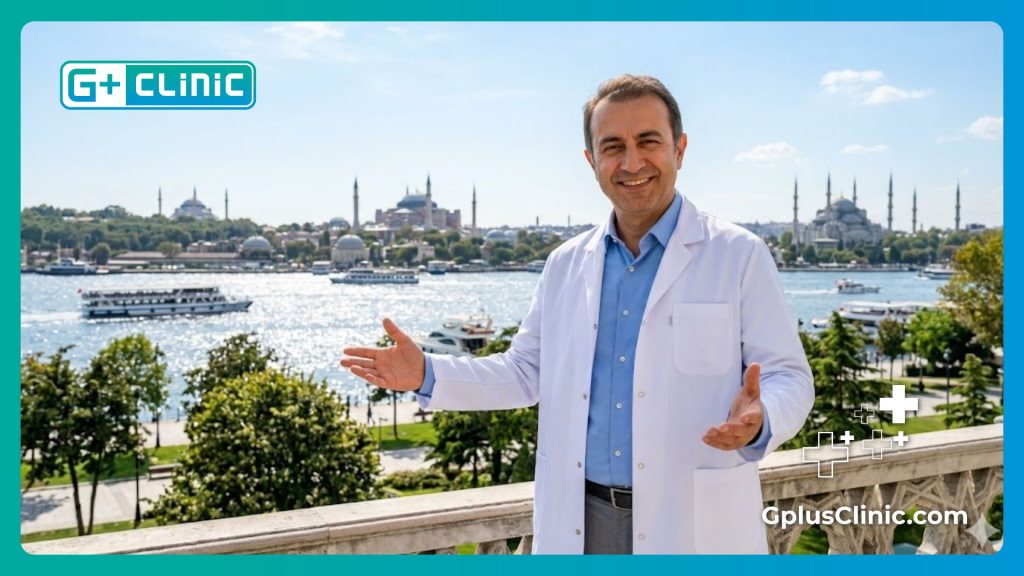 Cirujano dando la bienvenida a los pacientes en Estambul