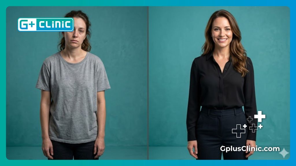 Comparación digital del área del pecho