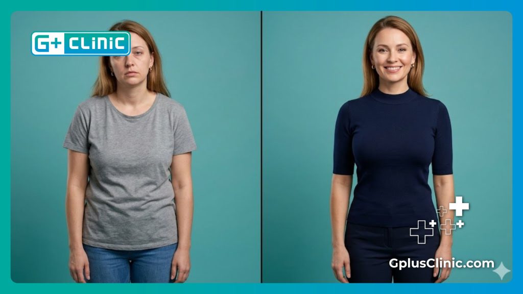 مقارنة رقمية لتشريح منطقة الصدر وتحسن القوام قبل وبعد الجراحة