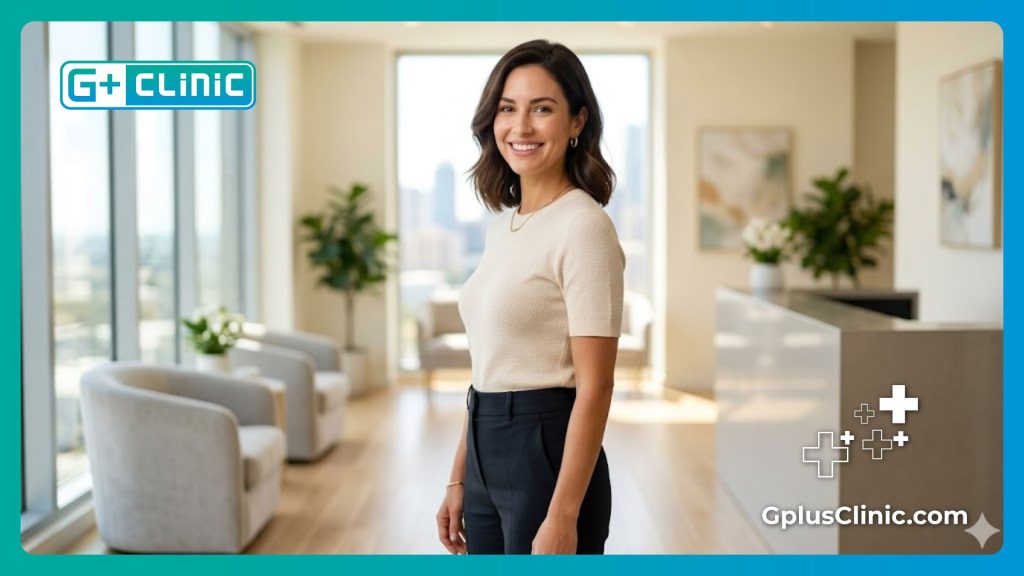 Flawless aesthetic results of a successful breast procedure.