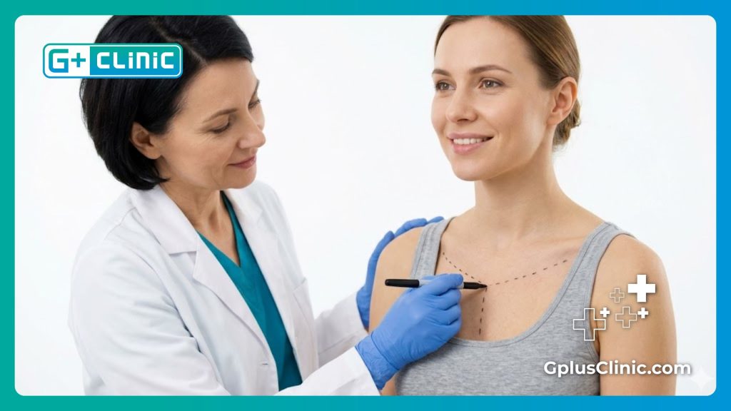 Resultado perfecto de cirugía estética y preparación médica