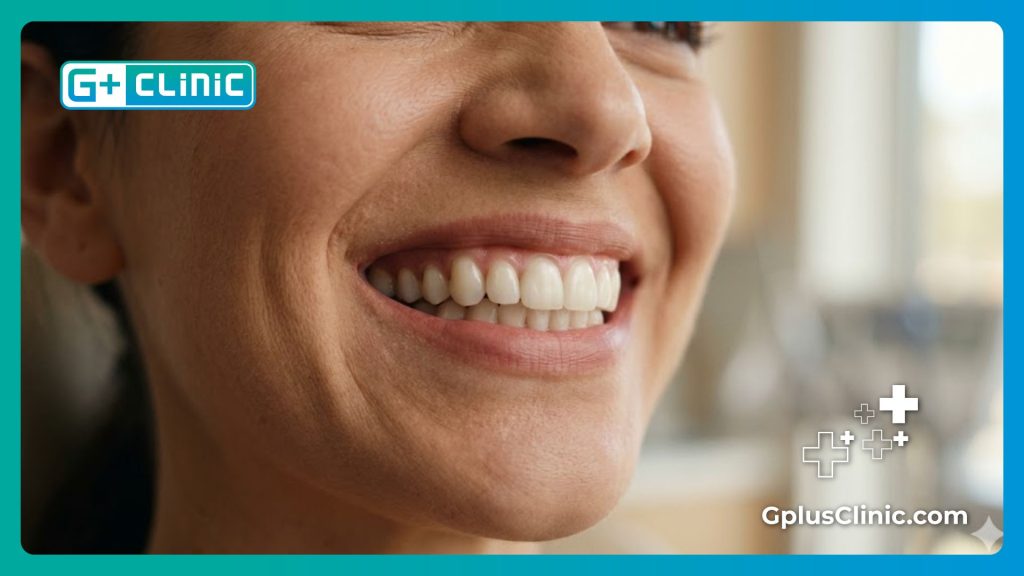 Идеальная здоровая улыбка после успешного лечения