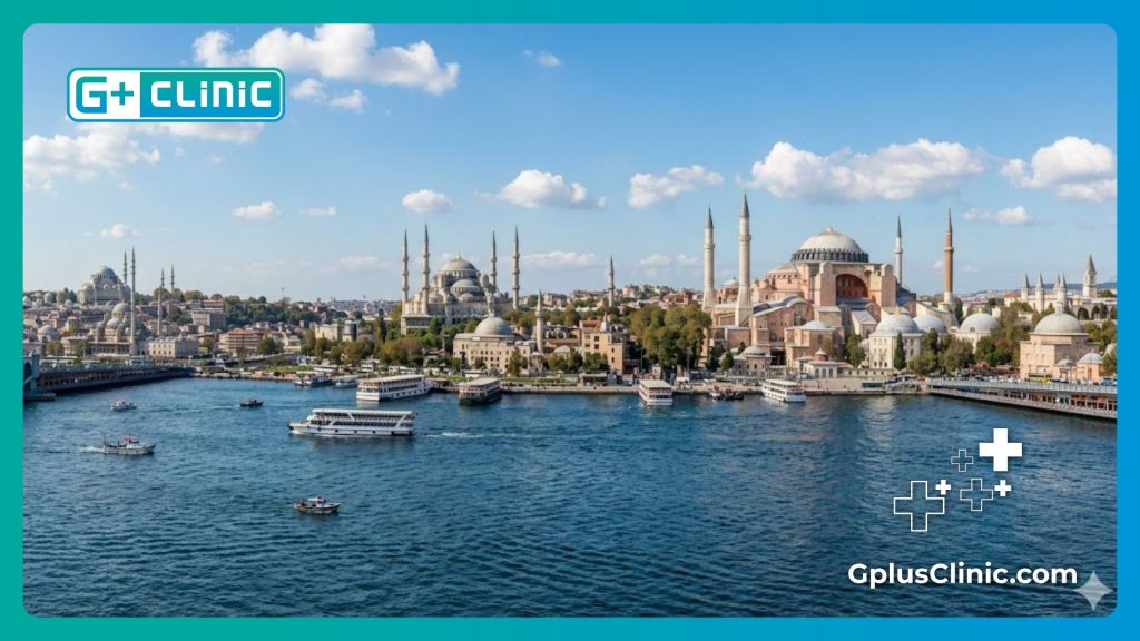Vue imprenable sur Istanbul, la destination idéale pour le tourisme dentaire.