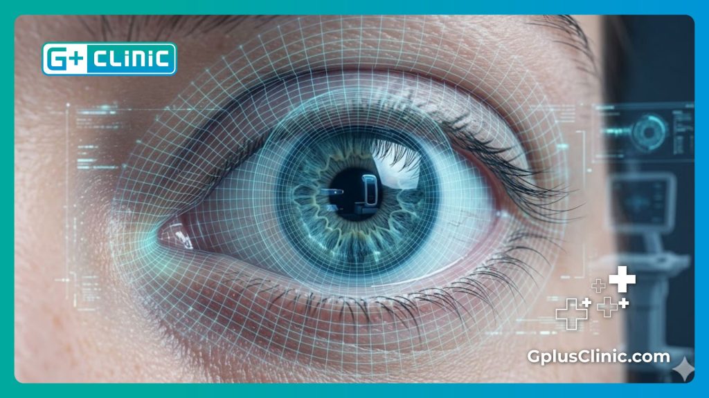 High-tech 3D digital mesh scan of the human eye