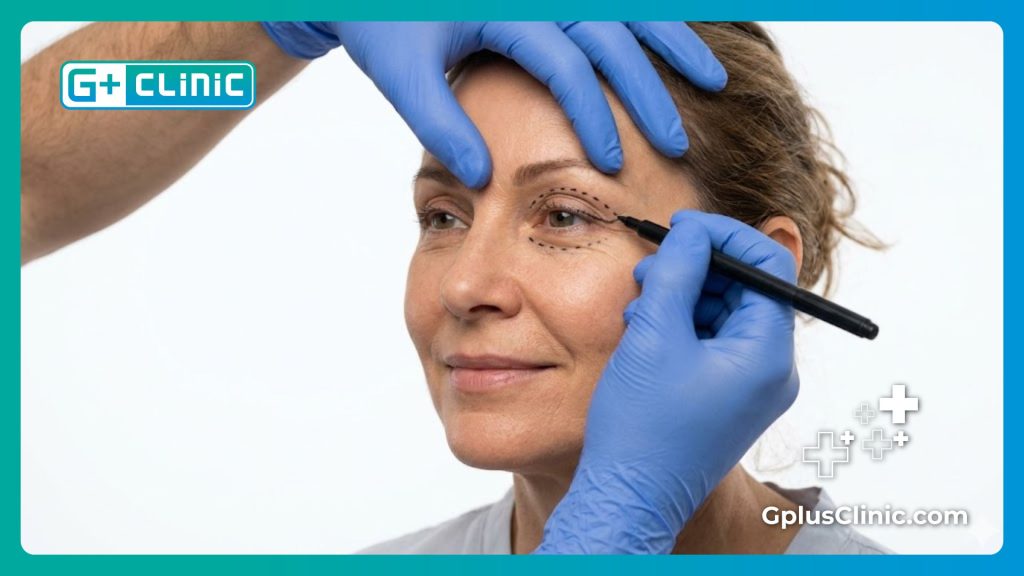 Résultat parfait après le traitement esthétique du regard