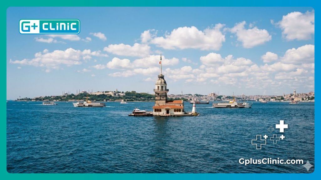 Doctor dando la bienvenida a Estambul para cuidado oftalmológico