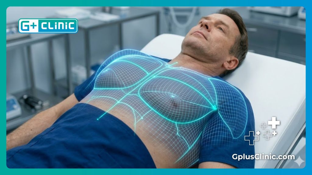 Высокоточное цифровое сканирование груди для детального планирования пластики.