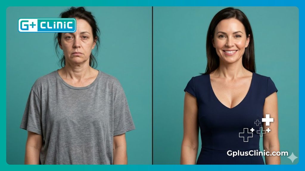 Scan numérique détaillé de la zone mammaire avant et après