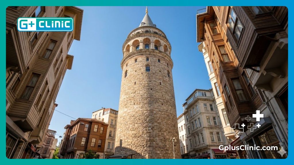 Врач на фоне достопримечательностей Стамбула