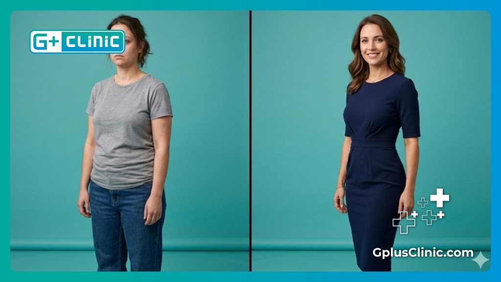 مسح رقمي يوضح نتائج شد الترهلات السفلية للجسم