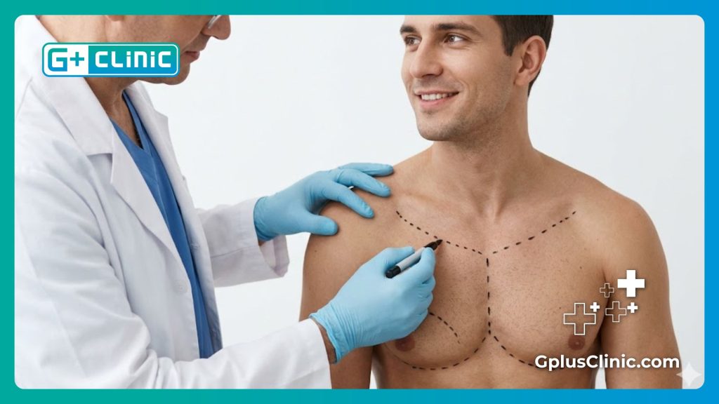 نتائج مثالية وعلامات جراحية دقيقة لعملية الصدر الذكوري