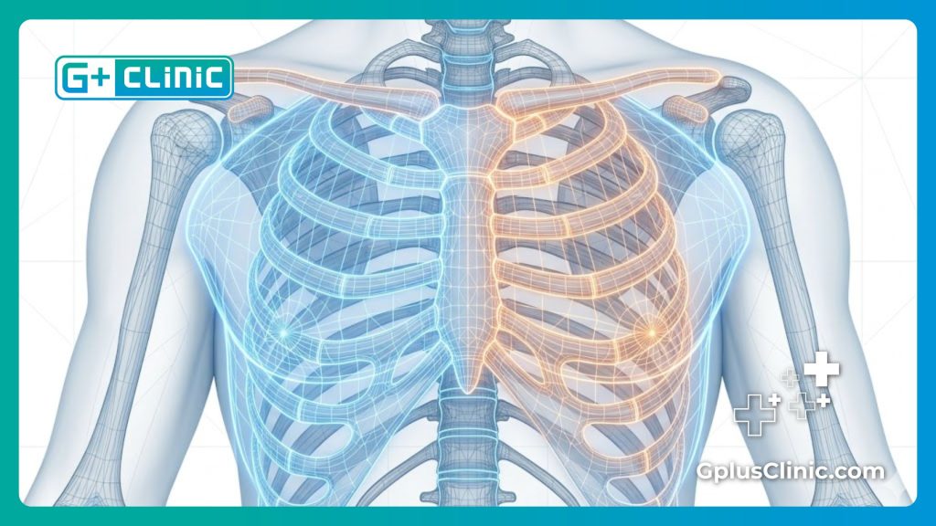 Высокотехнологичное цифровое сканирование грудной клетки для планирования операции.