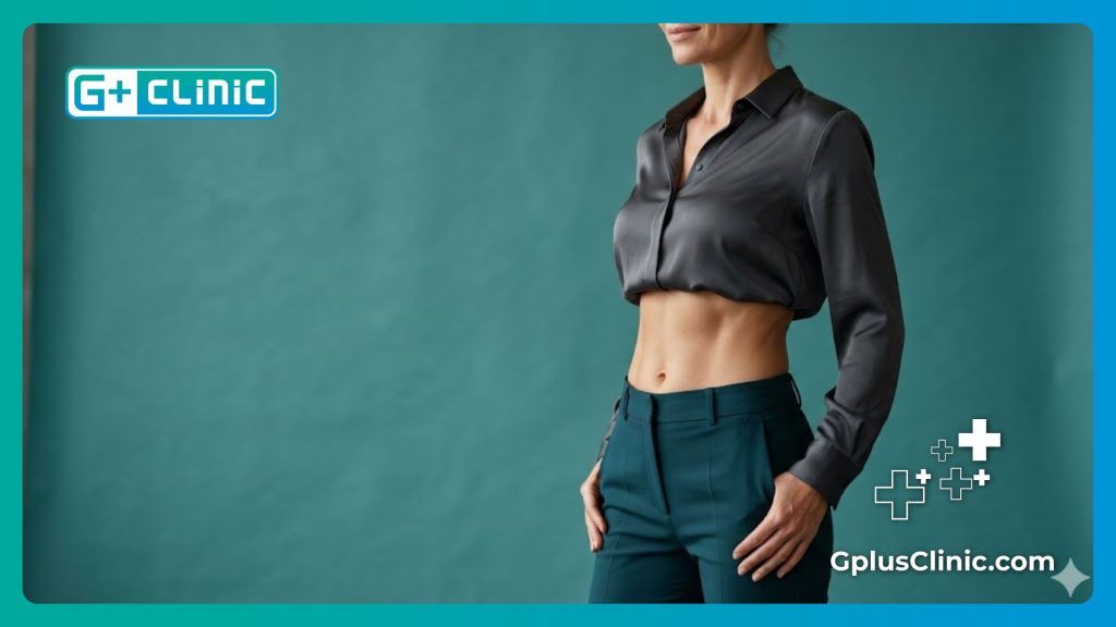 Résultat esthétique parfait et ventre plat après une intervention de liposuccion