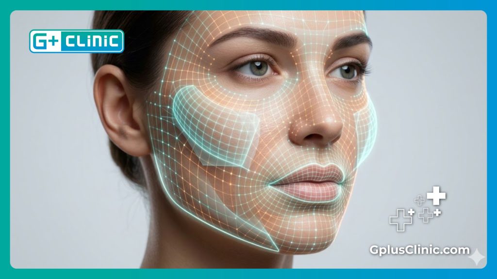 Modélisation numérique des zones d'injection du visage