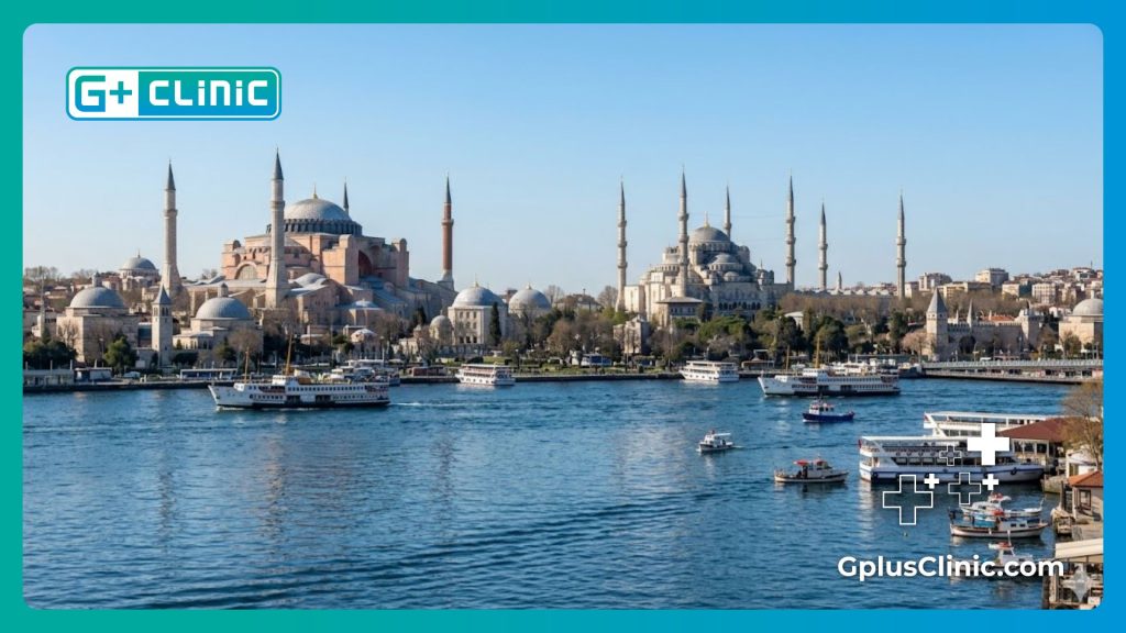 Doctor welcoming you to beautiful Istanbul for facial aesthetics