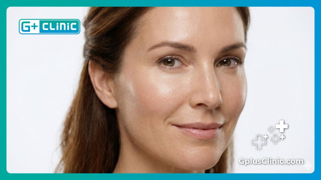 نتائج مثالية وبشرة مشرقة بعد إجراء حقن الدهون بنجاح.