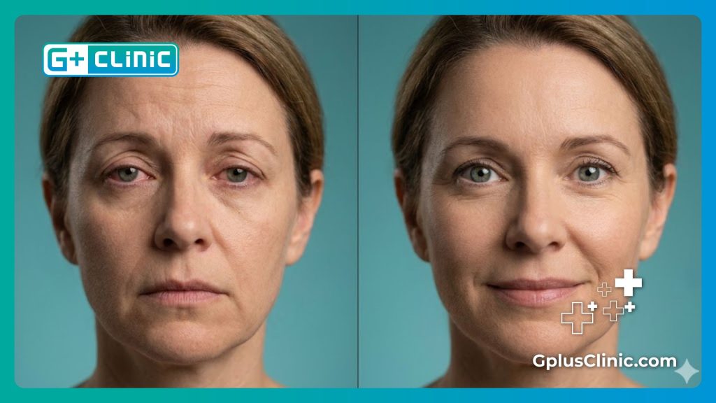 Close-up of a clear, healthy eye showing the perfect result of safe treatment.