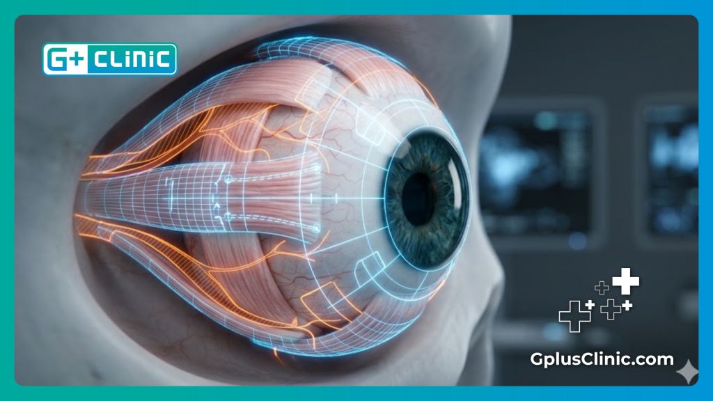 Цифровое сканирование глазных мышц для безопасного планирования операции.