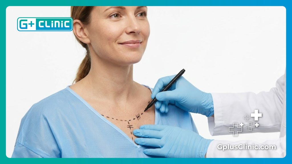 Surgeon making precise pre-operative markings for perfect results