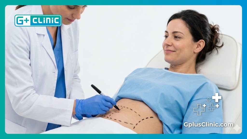 Résultat chirurgical parfait d'un lifting corporel