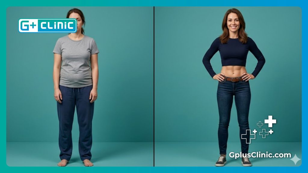 مقارنة قبل وبعد لعملية نحت الجسم الدقيقة