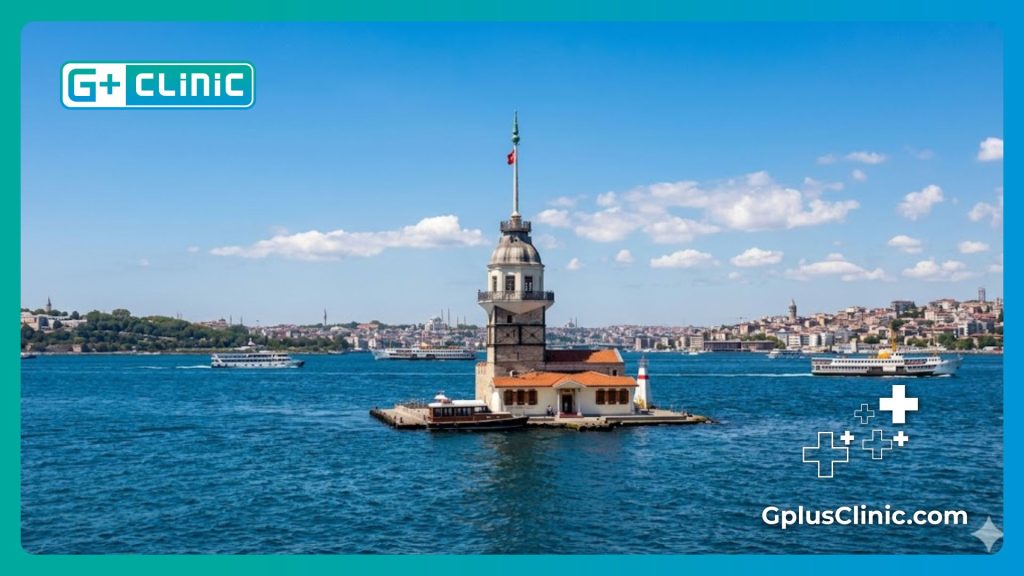 El hermoso Estrecho del Bósforo en Estambul, Turquía