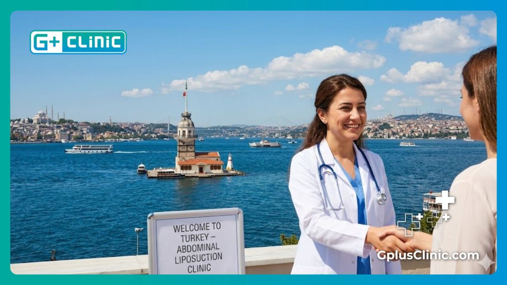 Chirurgien accueillant les patients à Istanbul devant le magnifique Bosphore.