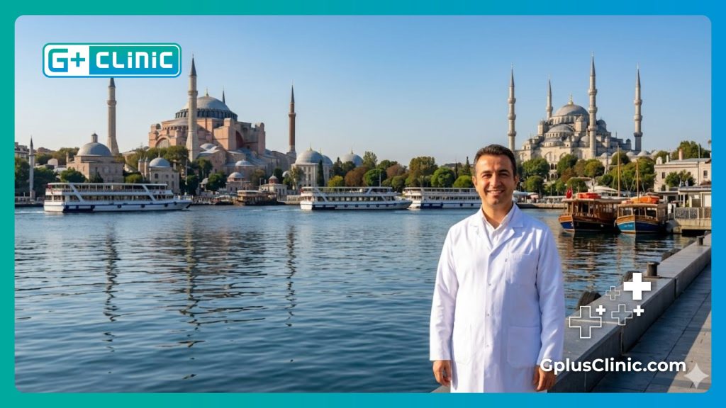 Friendly urologist welcoming a medical tourist to Istanbul Turkey