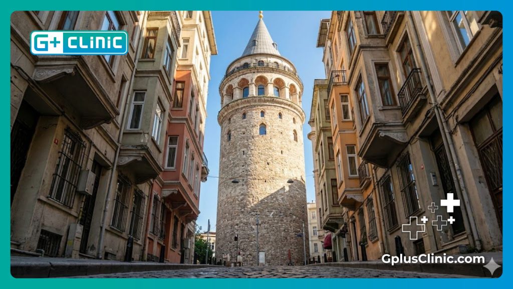 Chirurgien vous accueillant devant les monuments d'Istanbul
