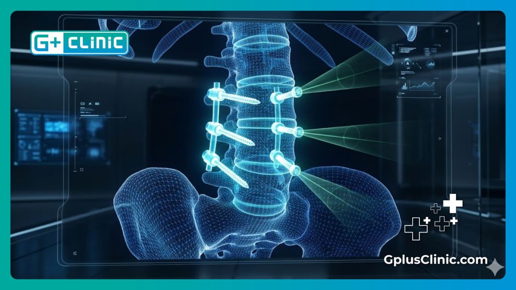 High-tech digital mesh scan highlighting skeletal structure for precise hardware removal.