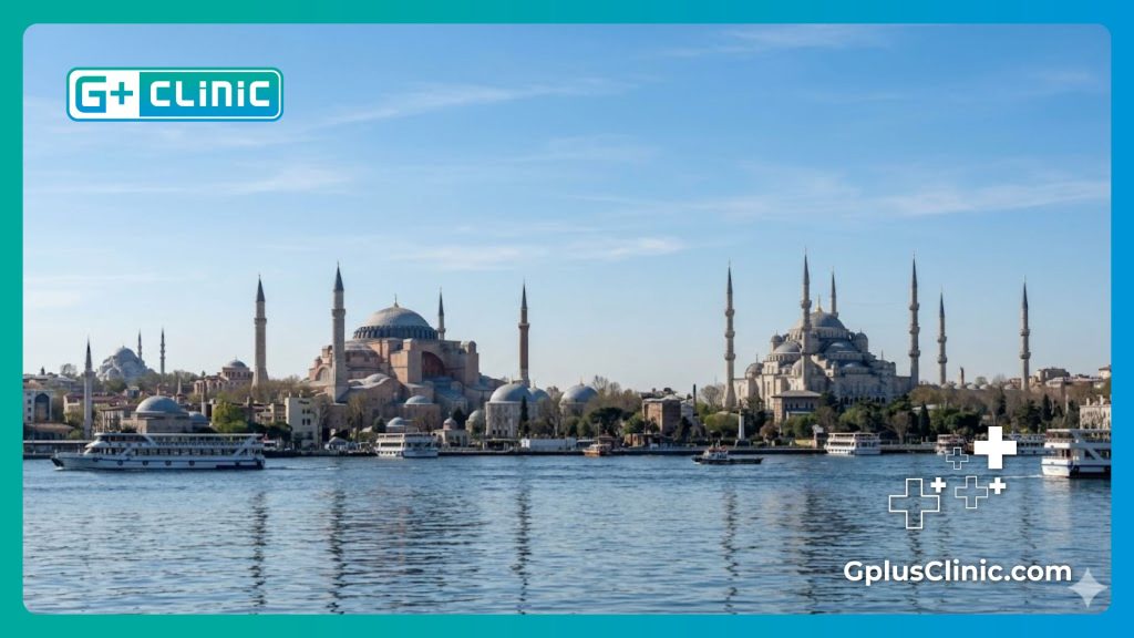Panoramic view of the Istanbul skyline, the premier destination for medical travel.