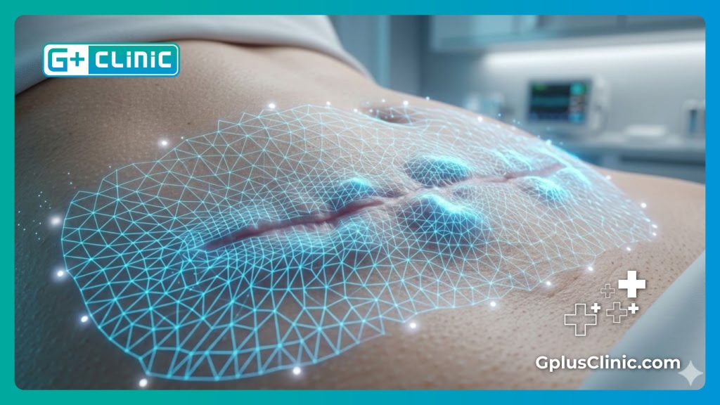 Macro digital laser scan of abdominal skin topography for scar treatment planning